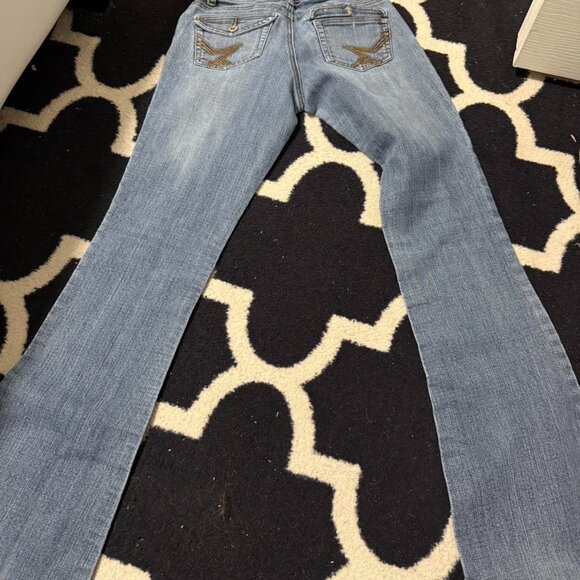 American Thrift Women's Blue and Navy Jeans - Picture 1 of 4